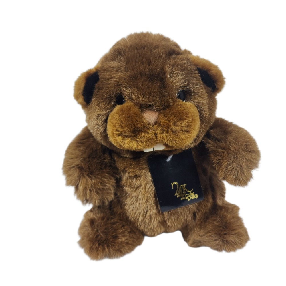 24K Vintage Polar Puff by Don Featherstone Beaver Plush Stuffed Animal Toy